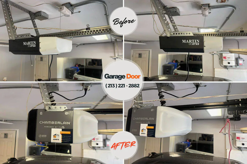 Before and after: garage door repair Lake Providence, LA